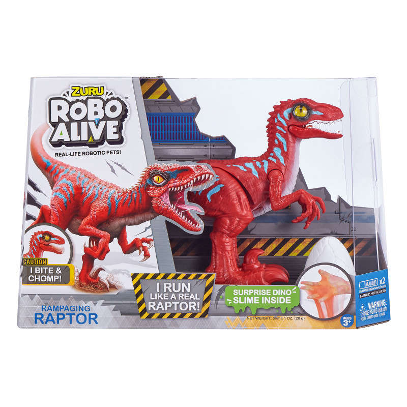 Raptor Egg Slime Robo Alive Red